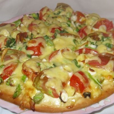Пицца со спаржей и помидорами - рецепт с фото