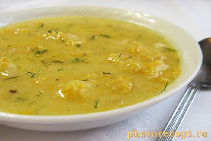 Фото рецепта - Желтый суп с чечевицей и сырым желтком - шаг 7