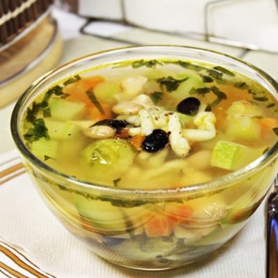 Овощной суп Минестроне с индейкой и фасолью - рецепт с фото