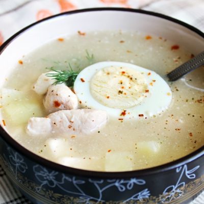 Куриный суп с гречкой и сыром - рецепт с фото