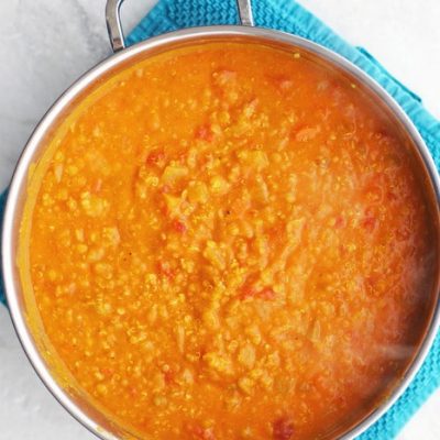 Овощной постный суп с красной чечевицей - рецепт с фото
