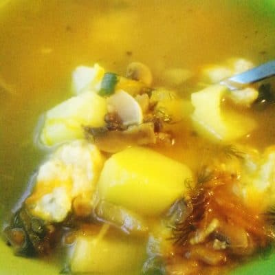Легкий суп с фрикадельками и шампиньонами - рецепт с фото