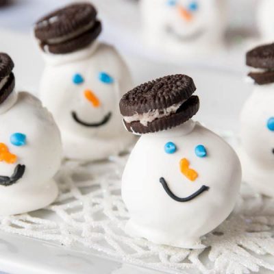 Новогодние трюфельные конфеты — «Снеговик» - рецепт с фото