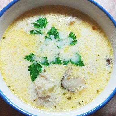 Сырный суп с фрикадельками из индейки - рецепт с фото