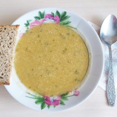 Чечевичный суп-пюре с курицей - рецепт с фото