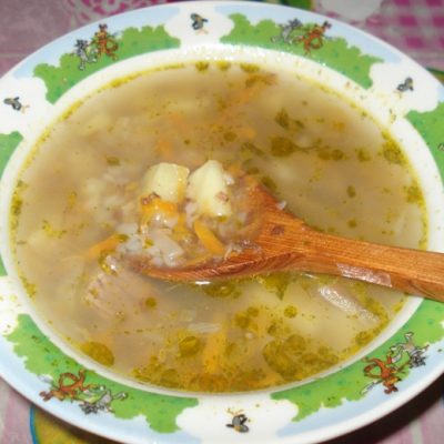 Гречневый суп на говядине, с предварительной обжаркой крупы - рецепт с фото