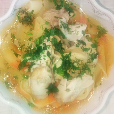 Суп-лапша (гнезда) в курином бульоне - рецепт с фото
