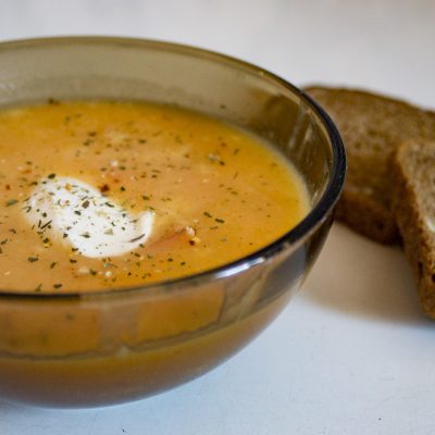 Куриный крем-суп с сыром и овощами - рецепт с фото