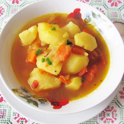 Картофель по-индийски (тушеный) - рецепт с фото