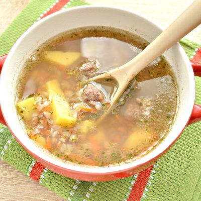 Гречневый суп с мясными фрикадельками - рецепт с фото
