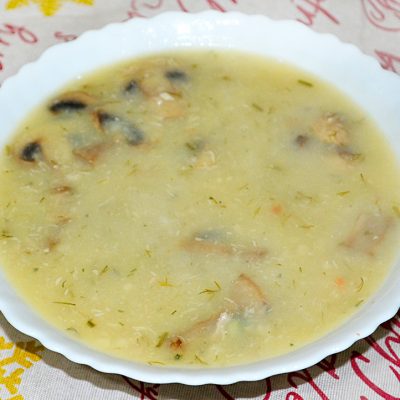 Куриный суп-пюре с грибами - рецепт с фото