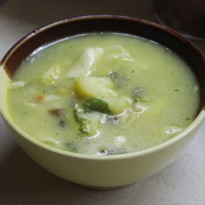 Куриный суп с макаронами и плавленным сыром - рецепт с фото