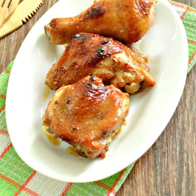 Курица в медовом чесночном маринаде в духовке - рецепт с фото