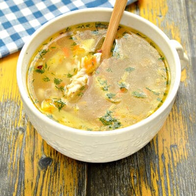 Рисовый суп на мясном бульоне - рецепт с фото