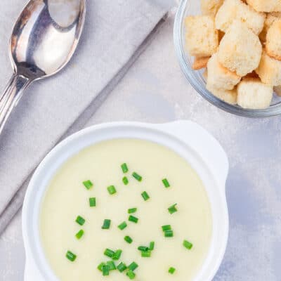 Картофельный суп-пюре с гренками