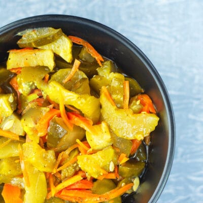 Салат из огурцов и моркови на зиму - рецепт с фото