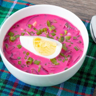 Свекольный холодный суп с яйцом (холодник) - рецепт с фото