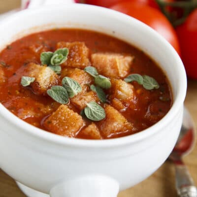 Итальянский томатный суп с сухариками - рецепт с фото