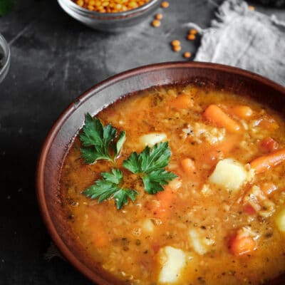 Вегетарианский суп из чечевицы - рецепт с фото