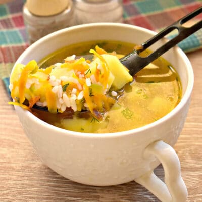 Рисовый суп с овощами - рецепт с фото