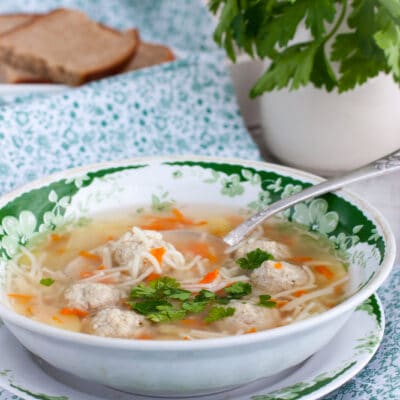 Суп с фрикадельками из свинины - рецепт с фото