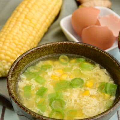 Яичный суп с кукурузой - рецепт с фото