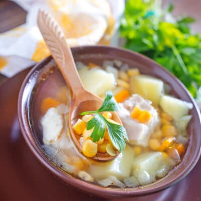 Куриный суп с кукурузой - рецепт с фото