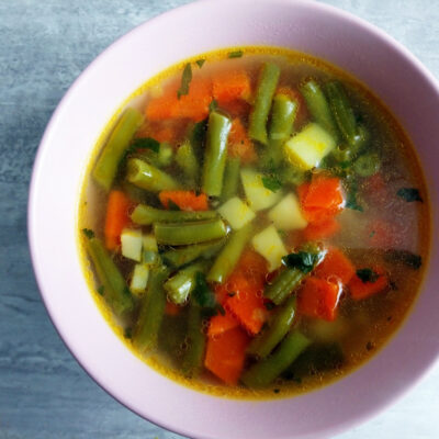 Суп из курицы с зеленой фасолью - рецепт с фото