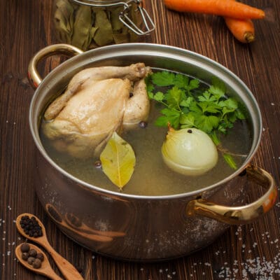 Домашний куриный бульон с овощами - рецепт с фото