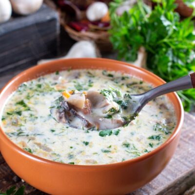 Сливочный суп с грибами - рецепт с фото