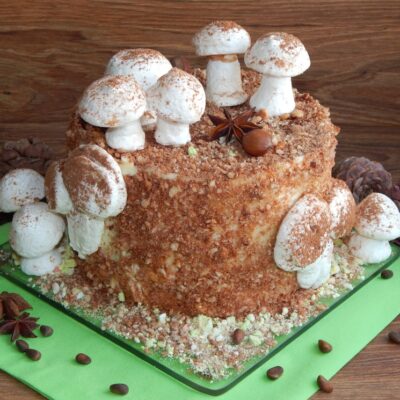 Вертикальный торт «Сладкий пенек» - рецепт с фото
