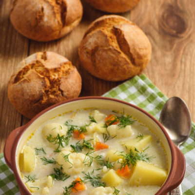 Суп с цветной капустой, морковью и картофелем - рецепт с фото