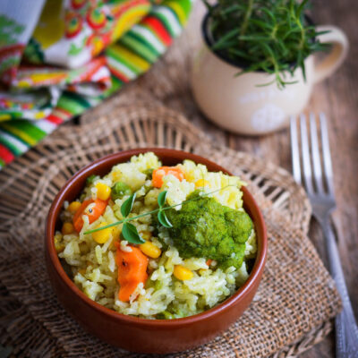 Рис с тушеными овощами - рецепт с фото