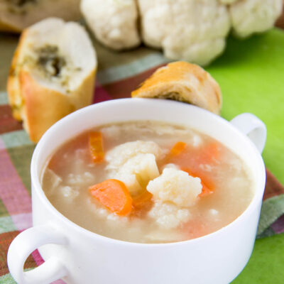 Овощной суп с цветной капустой и морковью - рецепт с фото