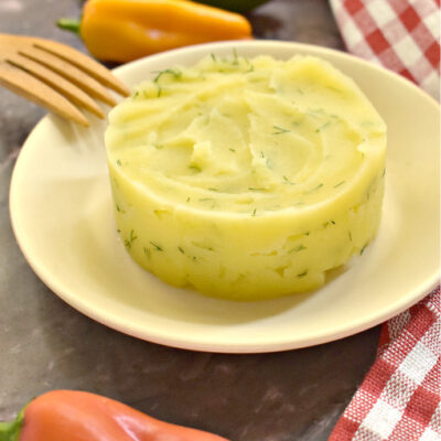 Картофельное пюре без молока с зеленью - рецепт с фото