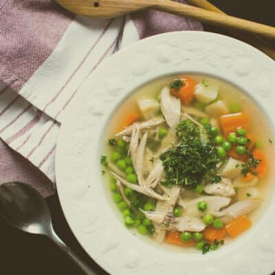 Куриный суп с овощами - рецепт с фото