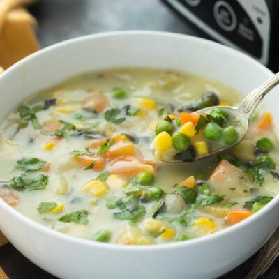 Сырный суп с овощами - рецепт с фото
