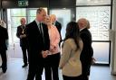 Prince William arrives at a Rowley Regis High School