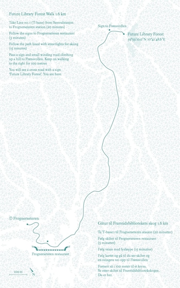 Future Library, map of the forest 