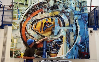 The interior plasma chamber of a fusion reactor