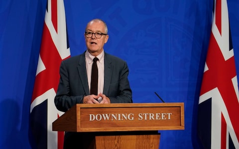 Chief scientific adviser Sir Patrick Vallance speaks at a Downing Street press conference on 19 July 2021
