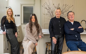 Georgina Key, Sophie Scott, and Georgina's parents, Jean and Bryan