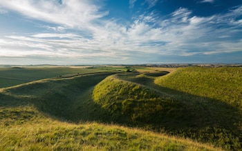 Western ramparts of Maiden Castle