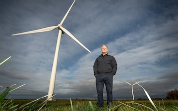 Labour Party leader Sir Keir Starmer visits an on-shore wind farm near Grimsby 