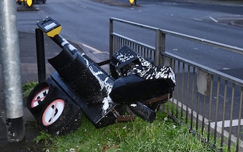 A camera has been cut down on the Uxbridge Road in West London