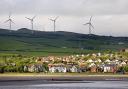 Wind farm near Ardrossan, Scotland.