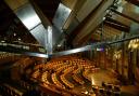 The main chamber of the Scottish parliament in Edinburgh