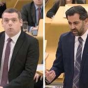 Humza Yousaf clashed with Douglas Ross on the claim