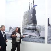 Labour Party leader Sir Keir Starmer talking to workers during a campaign visit to BAE Systems in Barrow-in-Furness, Cumbria