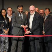 First Minister Humza Yousaf at the opening of JPMorgan in Glasgow